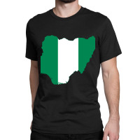 Flag Map Of Nigeria Classic T-shirt | Artistshot