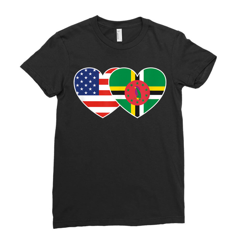 Dominica Usa Flag Tee For Commonwealth Dominican Americans Ladies Fitted T-Shirt by LucianaFoster | Artistshot