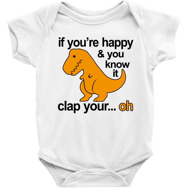 T Rex Clap Your Hands Baby Bodysuit | Artistshot