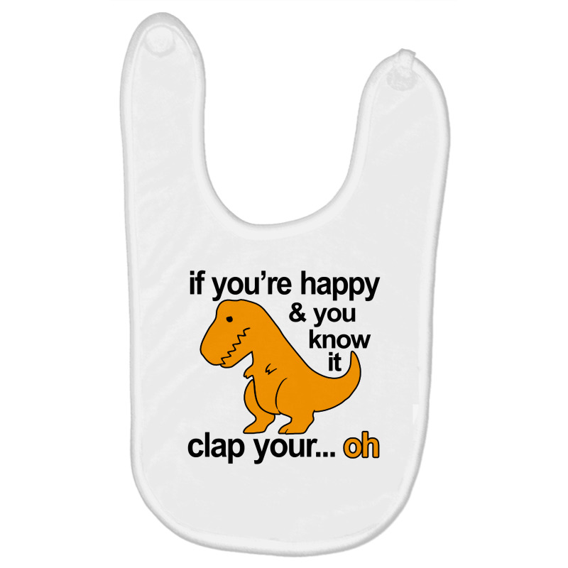 T Rex Clap Your Hands Baby Bibs | Artistshot