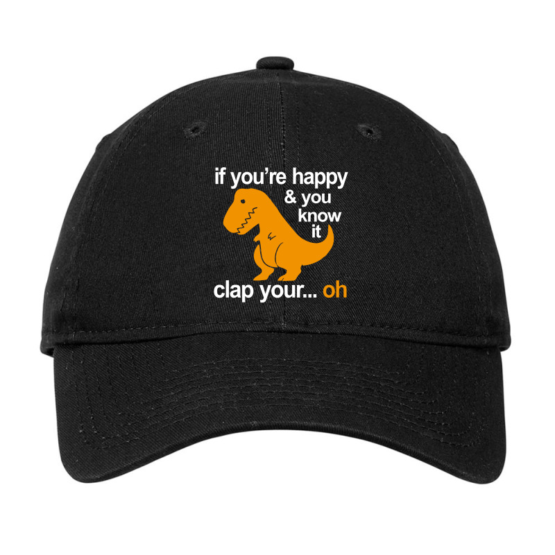 T Rex Clap Your Hands Adjustable Cap | Artistshot