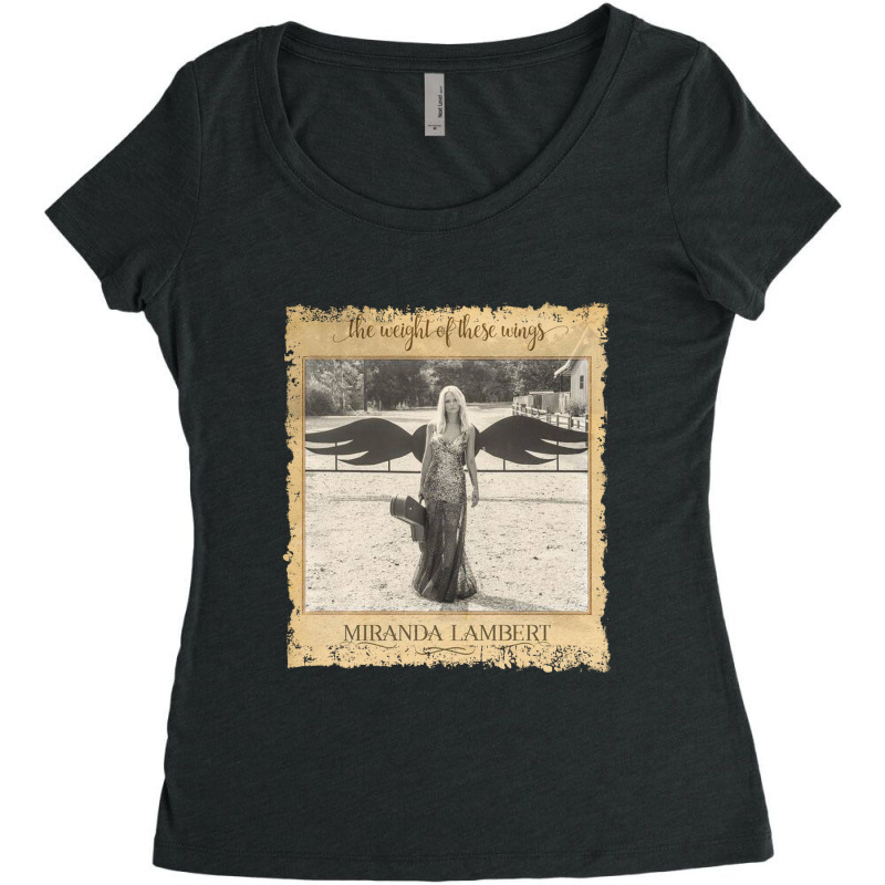 Miranda Lambert The Wieght Of These Wings Classic #3 Women's Triblend Scoop T-shirt by amamase77 | Artistshot