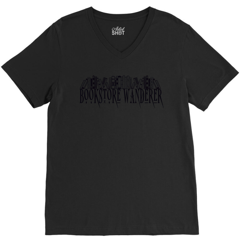 Bookstore Wanderer V-Neck Tee by DemetriusWatkinsSr | Artistshot