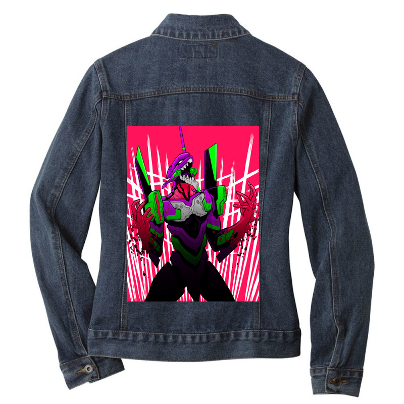 Anime Evangelion Unit 01 Classic Ladies Denim Jacket by cm-arts | Artistshot