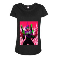 Anime Evangelion Unit 01 Classic Maternity Scoop Neck T-shirt | Artistshot