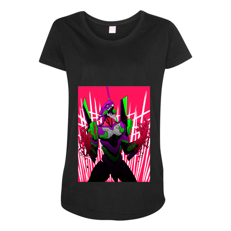 Anime Evangelion Unit 01 Classic Maternity Scoop Neck T-shirt by cm-arts | Artistshot