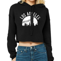 Vintage Los Angeles California Cropped Hoodie | Artistshot