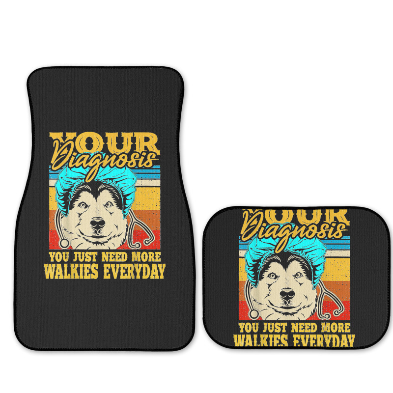 Alaskan Klee Kai Malamute Siberian Husky Dog Walking Humor Full Set Car Mats | Artistshot