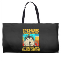 Alaskan Klee Kai Malamute Siberian Husky Dog Walking Humor Weekender Totes | Artistshot