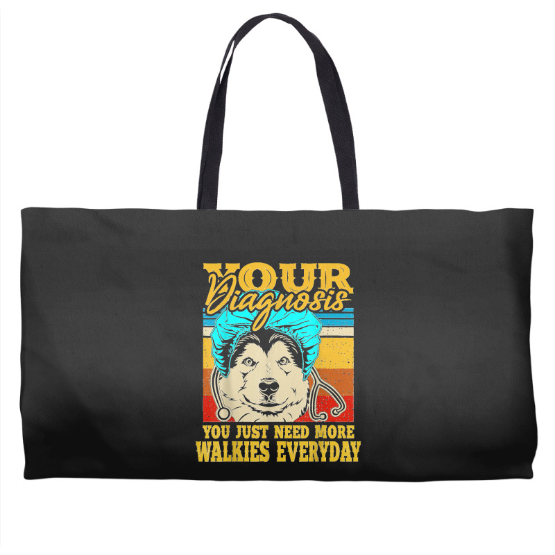 Alaskan Klee Kai Malamute Siberian Husky Dog Walking Humor Weekender Totes | Artistshot