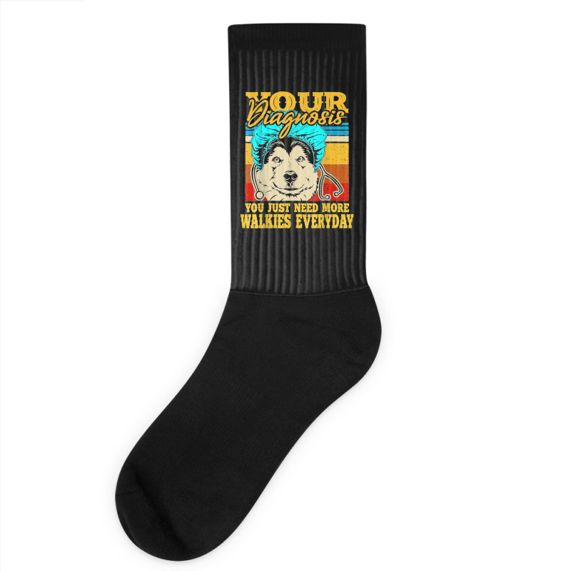 Alaskan Klee Kai Malamute Siberian Husky Dog Walking Humor Socks | Artistshot