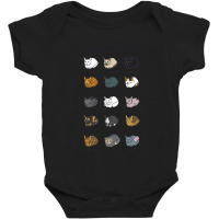 The Types Of Cat Loaf Baby Bodysuit | Artistshot