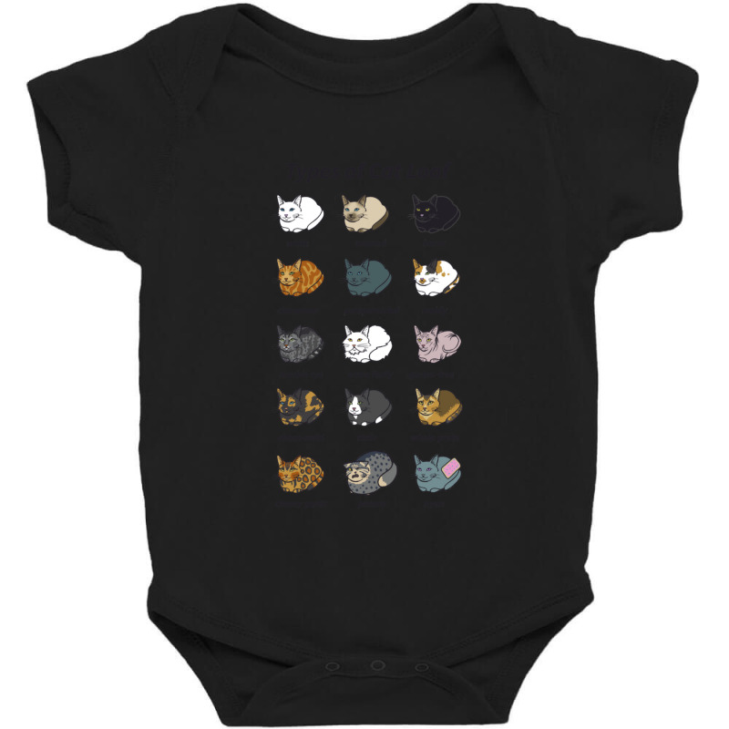 The Types Of Cat Loaf Baby Bodysuit by cm-arts | Artistshot