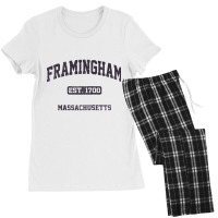 Framingham Massachusetts Ma Vintage State Athletic Style Raglan Baseba Women's Pajamas Set | Artistshot