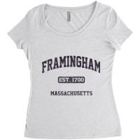 Framingham Massachusetts Ma Vintage State Athletic Style Raglan Baseba Women's Triblend Scoop T-shirt | Artistshot