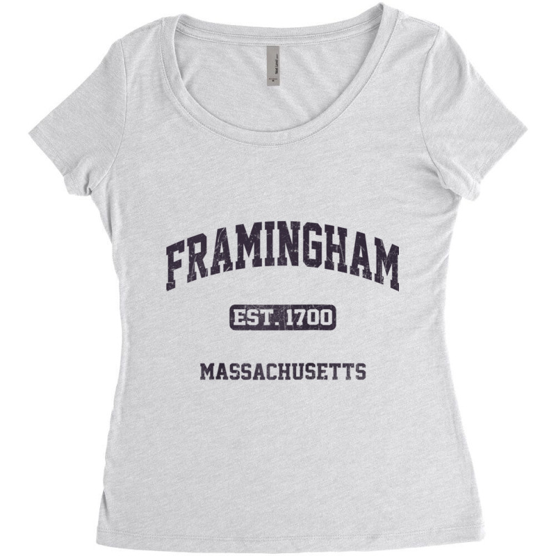 Framingham Massachusetts Ma Vintage State Athletic Style Raglan Baseba Women's Triblend Scoop T-shirt by cm-arts | Artistshot