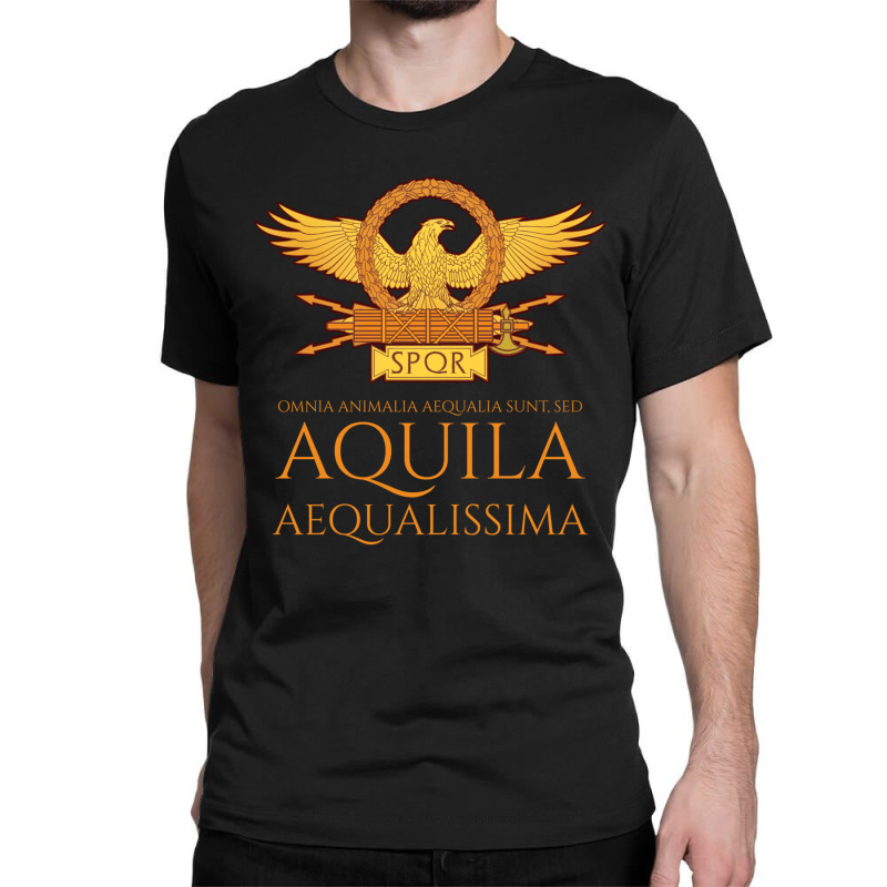 Ancient Rome   Latin Language   The Eagle Is The Most Equal Long Sleev Classic T-shirt by cm-arts | Artistshot