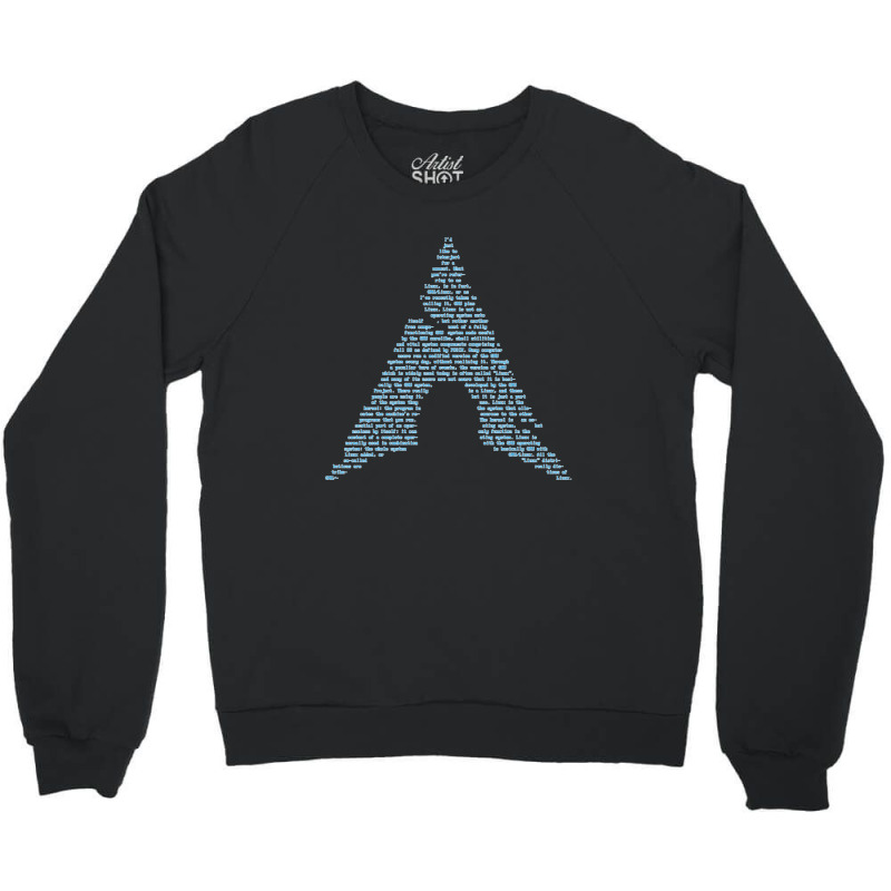 Arch Gnulinux Richard Stallman Interject Pasta Crewneck Sweatshirt by cm-arts | Artistshot