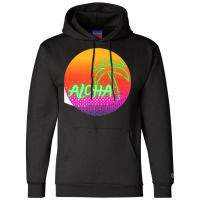 Aloha Hawaii Hawaiian Island Palm Beach Surfboard Sunset Premium Champion Hoodie | Artistshot