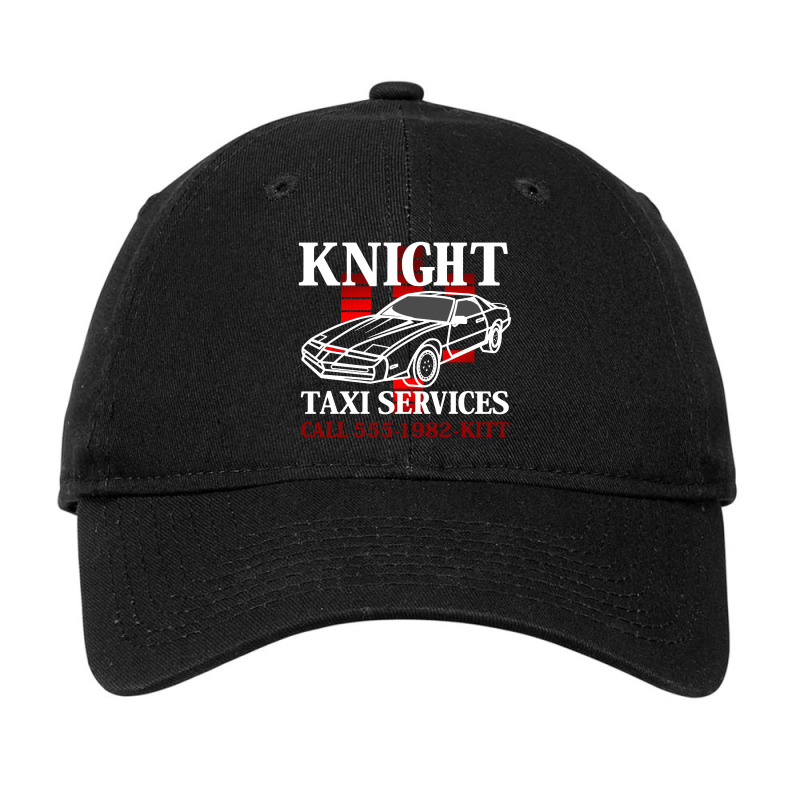 Knight Taxi Services Call 555 1982 Adjustable Cap by Fresco | Artistshot