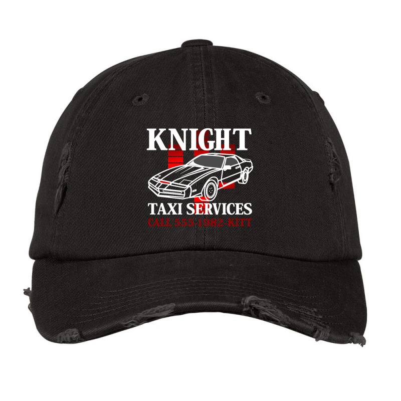 Knight Taxi Services Call 555 1982 Vintage Cap by Fresco | Artistshot