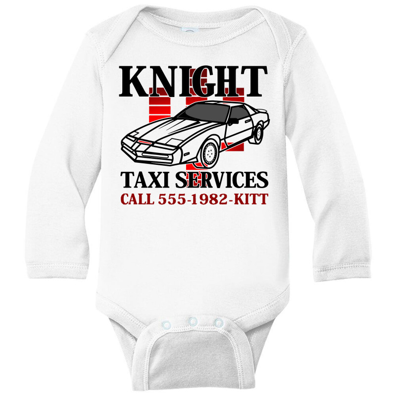 Knight Taxi Services Call 555 1982 Long Sleeve Baby Bodysuit by Fresco | Artistshot