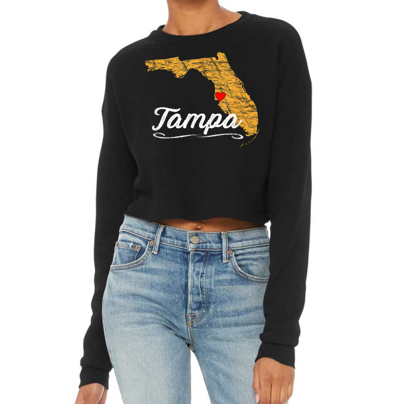 City Of Tampa Bay Florida  Vacation Souvenir Graphic Cropped Sweater by AmberKelsey | Artistshot