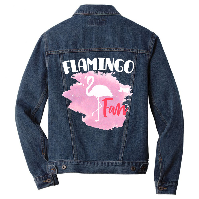 Flamingo Bird Fan Art Design Product Tropical Men Denim Jacket | Artistshot