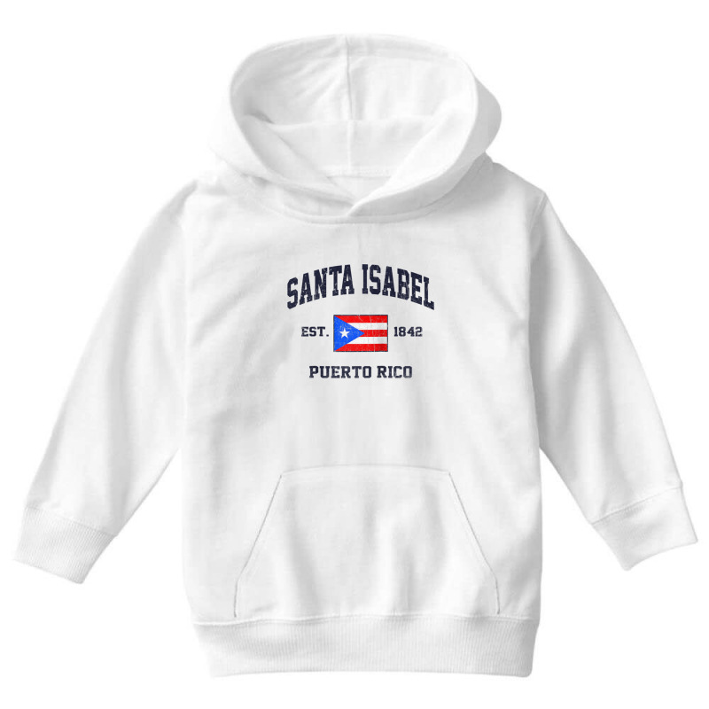 Santa Isabel Puerto Rico Vintage Boricua Flag Athletic Style Raglan Ba Youth Hoodie by cm-arts | Artistshot