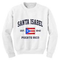 Santa Isabel Puerto Rico Vintage Boricua Flag Athletic Style Raglan Ba Youth Sweatshirt | Artistshot