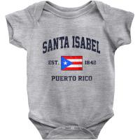 Santa Isabel Puerto Rico Vintage Boricua Flag Athletic Style Raglan Ba Baby Bodysuit | Artistshot