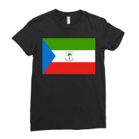 Flag Of Equatorial Guinea Ladies Fitted T-shirt | Artistshot