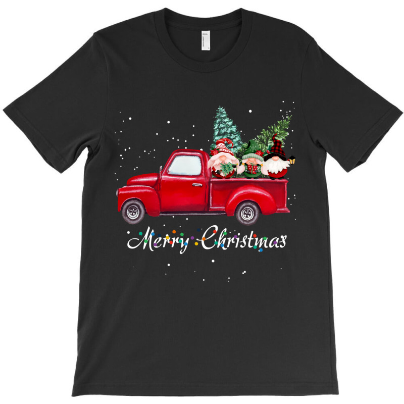 Vintage Wagon Red Truck Christmas Gnome Tree Pajamas Xmas Long Sleeve T-Shirt by cm-arts | Artistshot