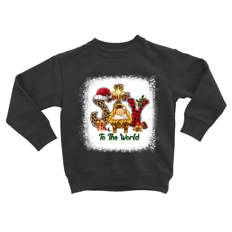 Joy To The World Nativity Christmas Baby Jesus Love Long Sleeve T Shir Toddler Sweatshirt by cm-arts | Artistshot