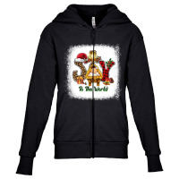 Joy To The World Nativity Christmas Baby Jesus Love Long Sleeve T Shir Youth Zipper Hoodie | Artistshot