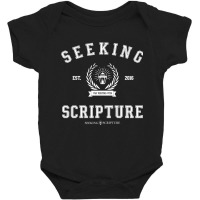 Collegiate Style Seeking Scripture Via Veritas Vita Sweatshirt Baby Bodysuit | Artistshot