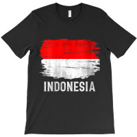 Womens Vintage Indonesia Flag For Indonesian Gift V Neck T Shirt T-shirt | Artistshot