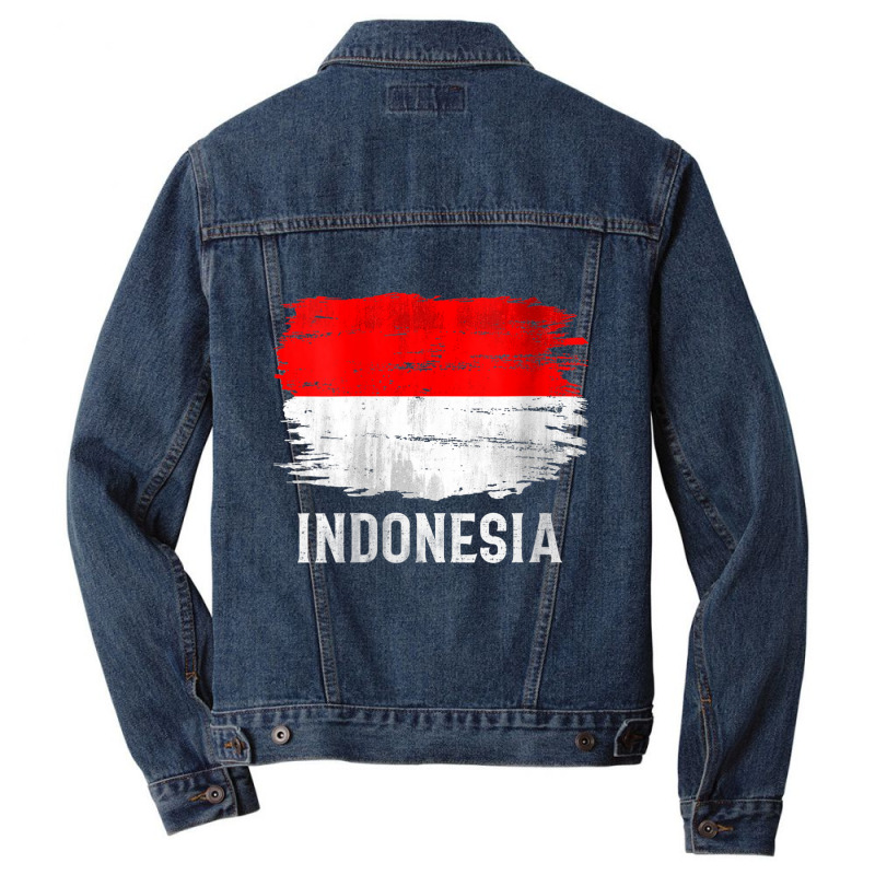 Womens Vintage Indonesia Flag For Indonesian Gift V Neck T Shirt Men Denim Jacket | Artistshot