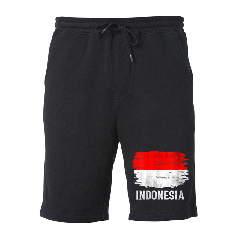 Womens Vintage Indonesia Flag For Indonesian Gift V Neck T Shirt Fleece Short | Artistshot