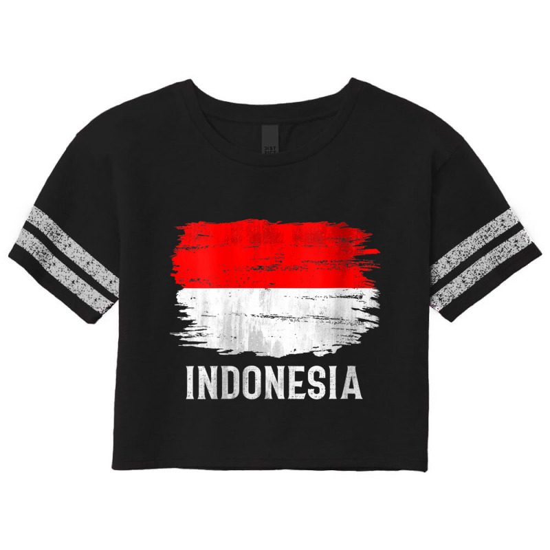 Womens Vintage Indonesia Flag For Indonesian Gift V Neck T Shirt Scorecard Crop Tee | Artistshot