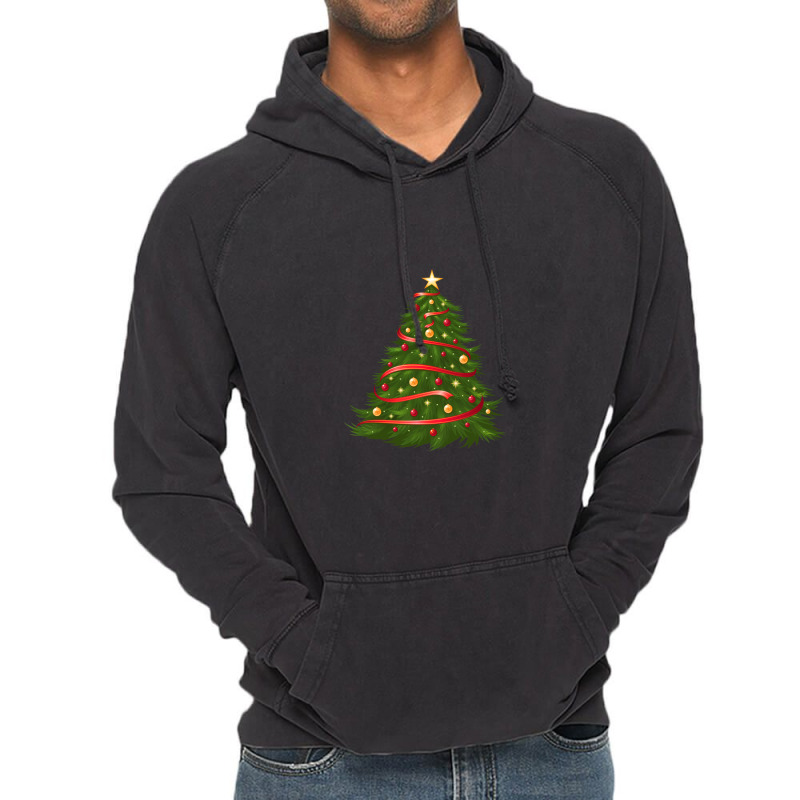 Christmas Lighting Tree Design 1 Vintage Hoodie by AndreaSaizon | Artistshot