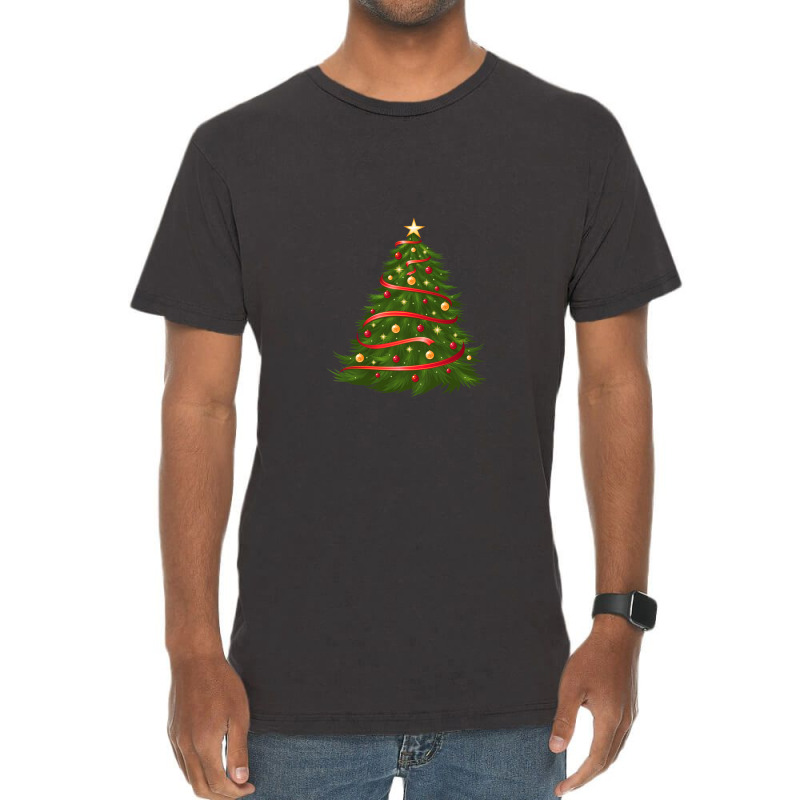 Christmas Lighting Tree Design 1 Vintage T-Shirt by AndreaSaizon | Artistshot