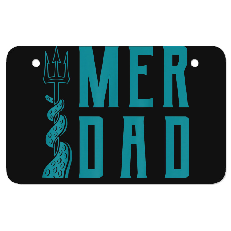 Mens Merdad Shirt Trident Mermaid Dad Tshirt Atv License Plate | Artistshot