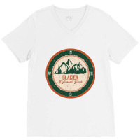 Glacier National Park V-neck Tee | Artistshot