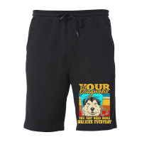 Alaskan Klee Kai Malamute Siberian Husky Dog Walking Humor Fleece Short | Artistshot