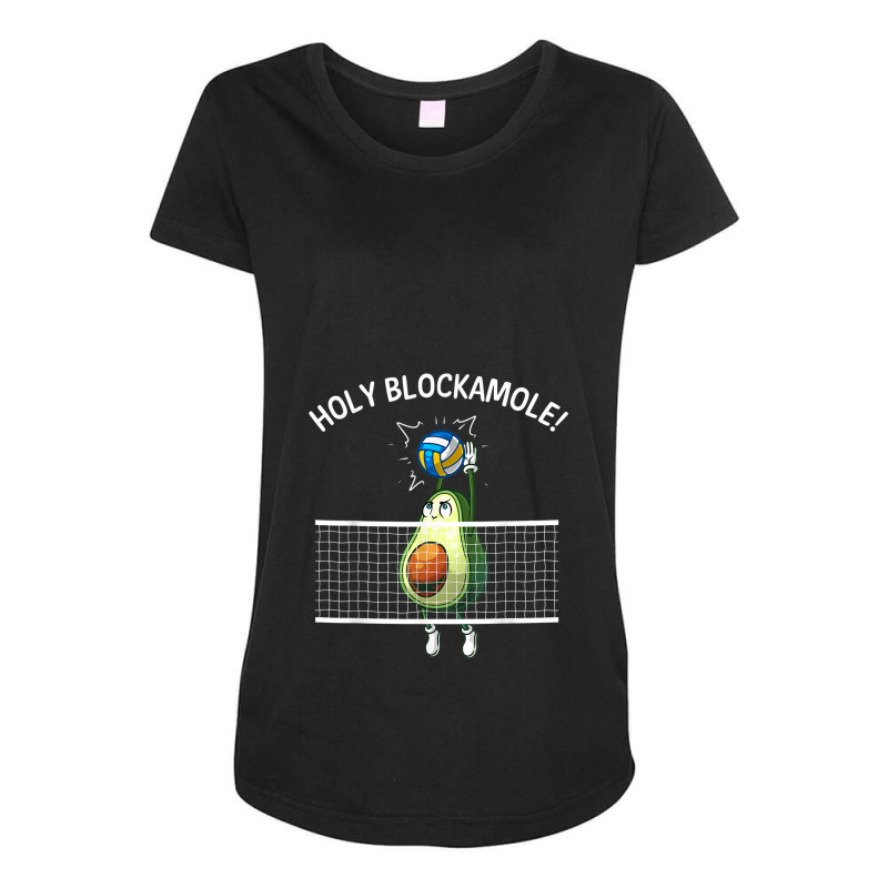 Funny Volleyball For Men Women Holy Guacamole Player Blocker Maternity Scoop Neck T-shirt by TimothyMichaelHackett | Artistshot