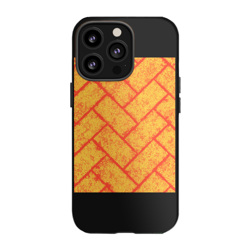 Amber Brick Herringbone Pattern Texture Iphone 13 Pro Case | Artistshot