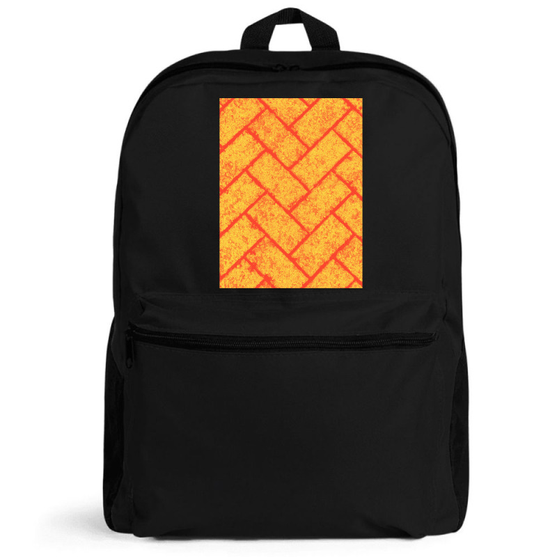 Amber Brick Herringbone Pattern Texture Backpack | Artistshot