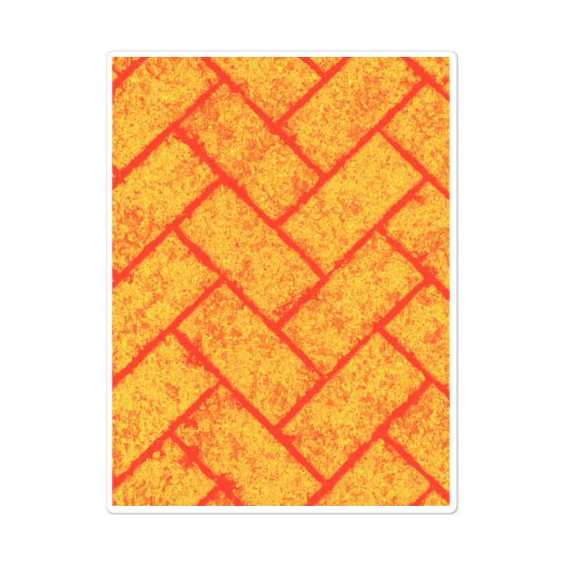 Amber Brick Herringbone Pattern Texture Sticker | Artistshot