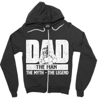 Dad Man Myth Legend   Welder Iron Worker Metalworking Weld Long Sleeve Zipper Hoodie | Artistshot